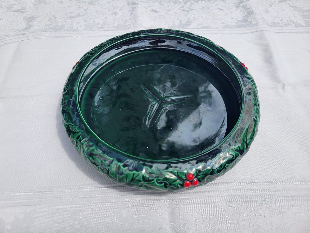 Vintage Mid Century Inarco Holly Bowl /Planter Dish Christmas Decor